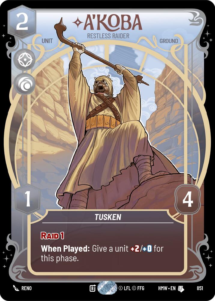 A'Koba - Restless Raider (Prestige Foil) [Homeworlds]