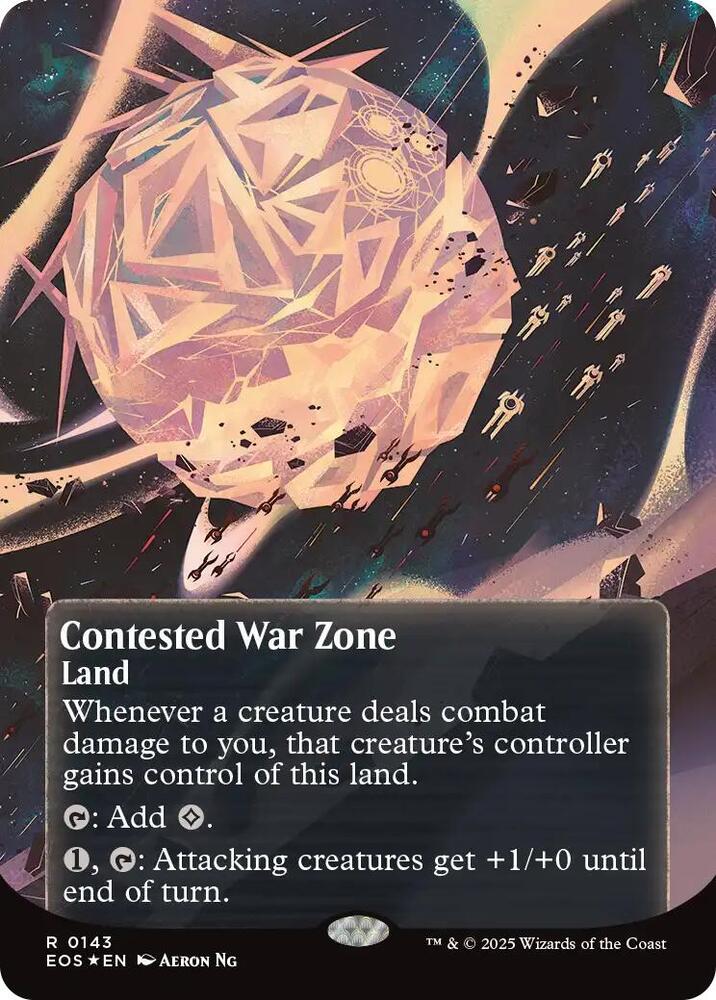 Contested War Zone (0143) (Borderless) (Galaxy Foil)