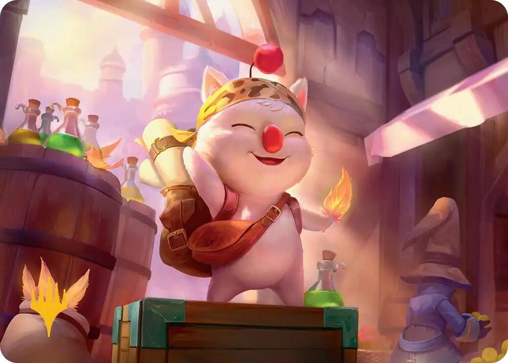 Stiltzkin, Moogle Merchant Art Card (Gold-Stamped Planeswalker Symbol)