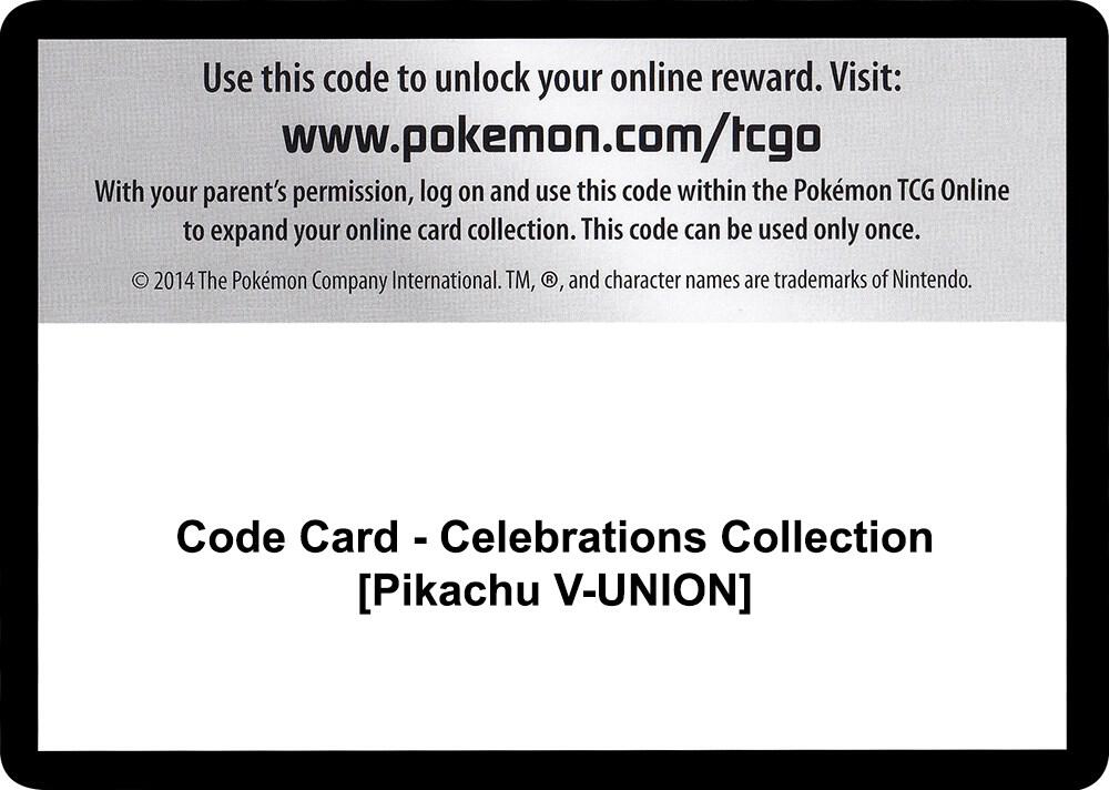 Code Card - Celebrations Collection [Pikachu V-UNION]