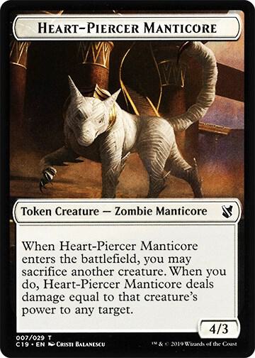 Heart-Piercer Manticore // Dragon Double-Sided Token