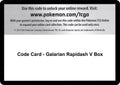 Code Card - Galarian Rapidash V Box