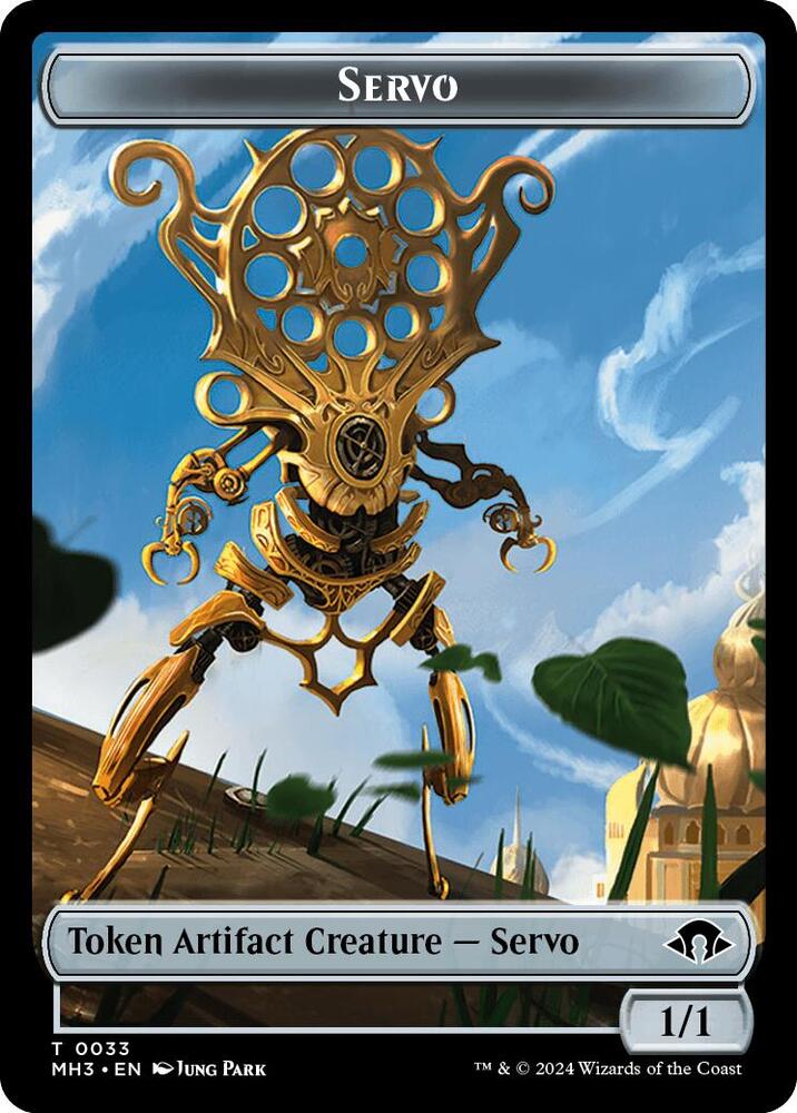 Servo // Phyrexian Wurm (0018) Double-Sided Token