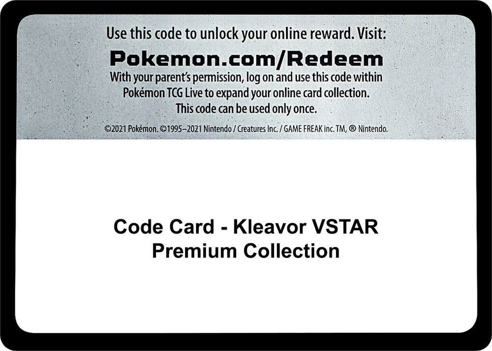 Code Card - Kleavor VSTAR Premium Collection