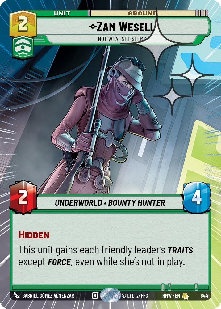 Zam Wesell - Not What She Seems (Hyperspace Foil) [Homeworlds]