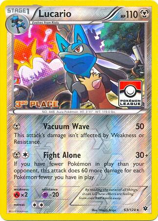 Lucario - 63/124 (Pokemon League) [3rd Place]