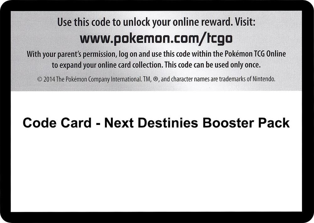 Code Card - Next Destinies Booster Pack