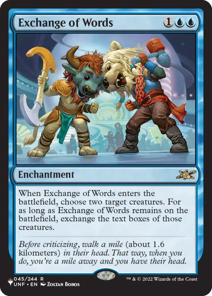 Exchange of Words [The List Reprints]