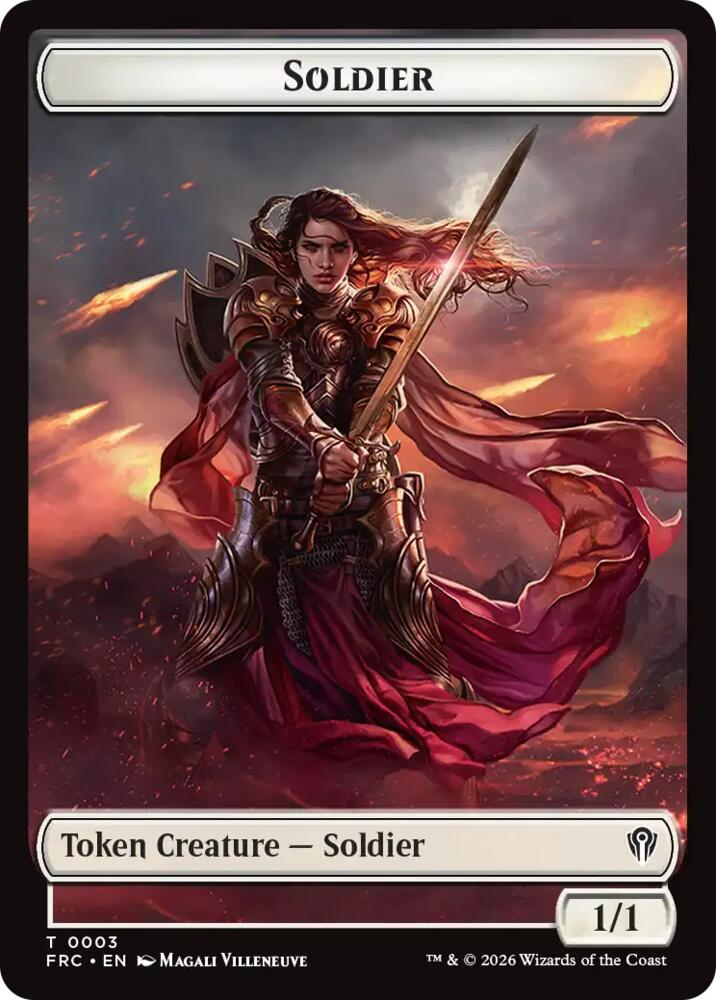 Soldier // Shark Double-Sided Token [Commander: Reality Fracture]