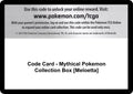 Code Card - Mythical Pokemon Collection Box [Meloetta]