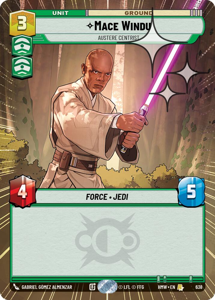Mace Windu - Austere Centrist (Hyperspace Foil) [Homeworlds]