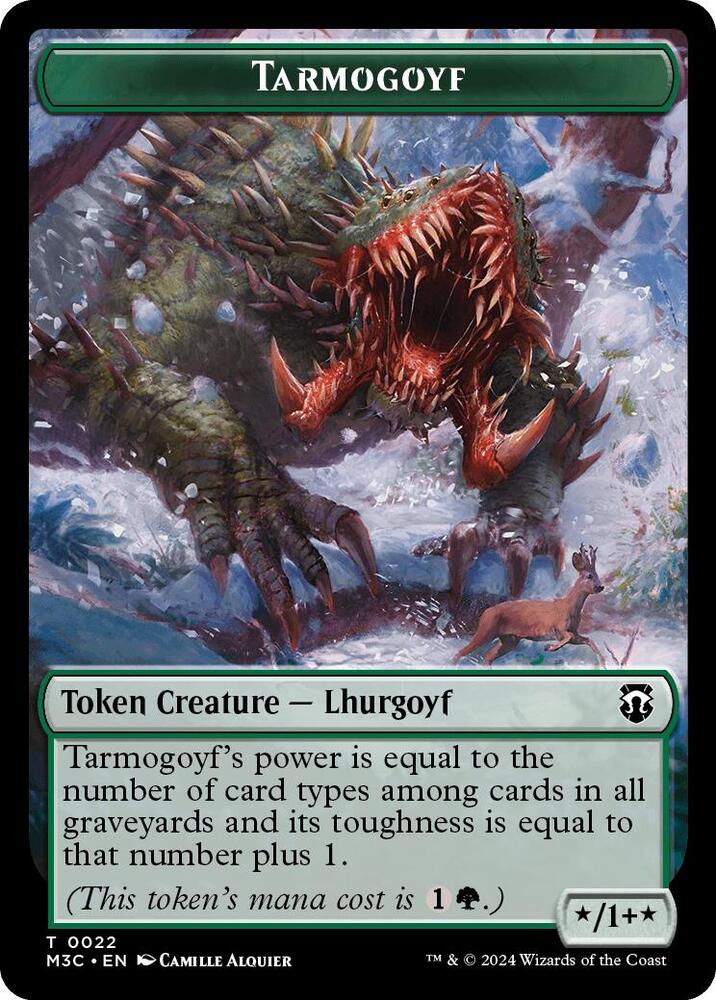 Tarmogoyf (Ripple Foil) // Saproling Double-Sided Token