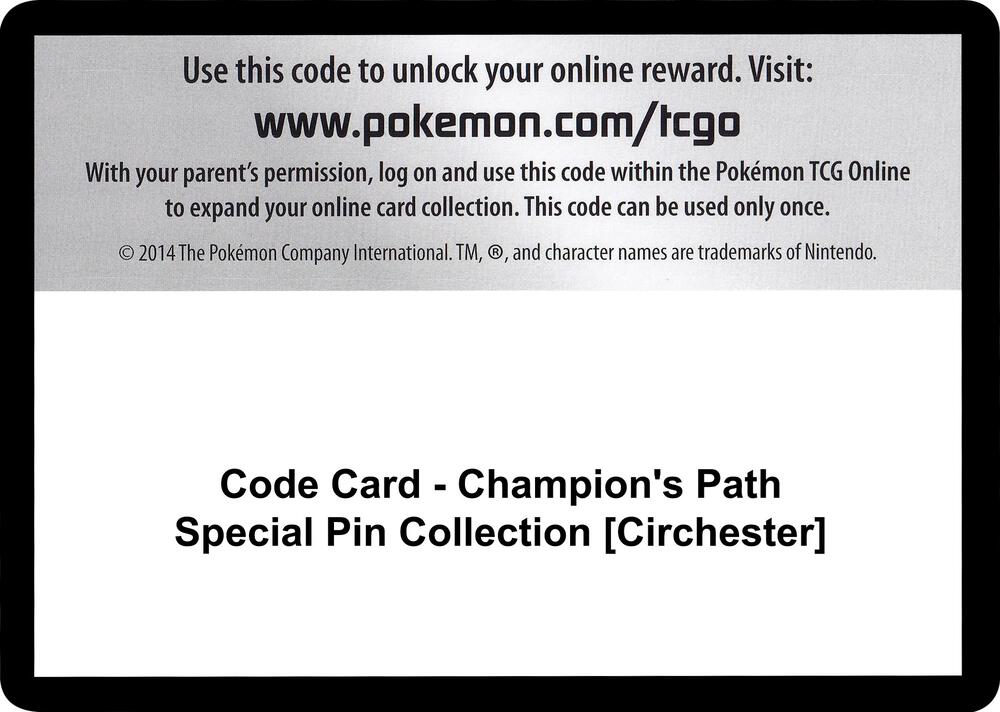 Code Card - Champion's Path Special Pin Collection [Circhester]