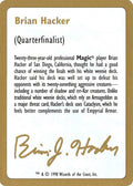 1998 Brian Hacker Biography Card
