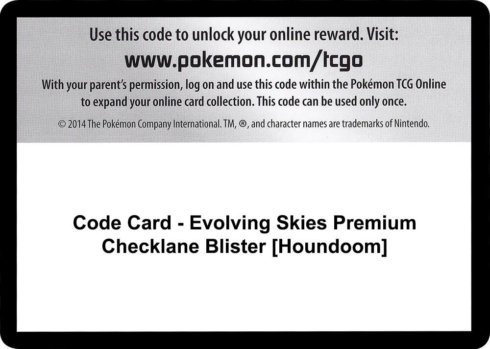 Code Card - Evolving Skies Premium Checklane Blister [Houndoom]