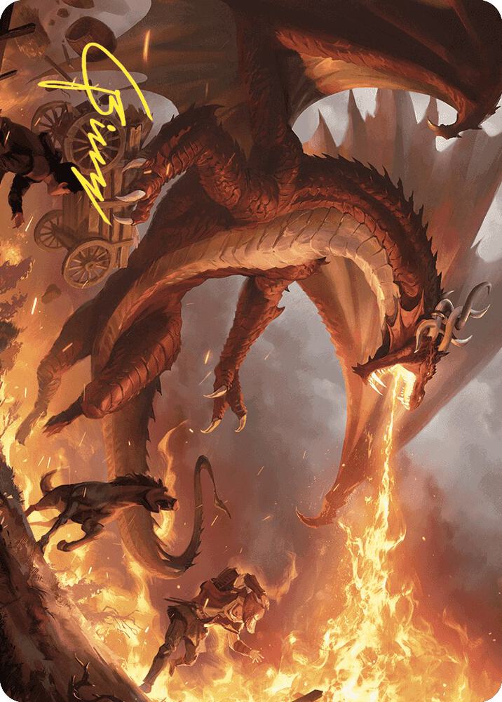 Realm-Scorcher Hellkite Art Card (Gold-Stamped Signature)