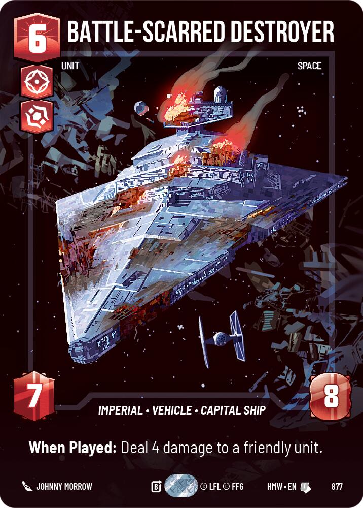 Battle-Scarred Destroyer (Prestige Foil) [Homeworlds]