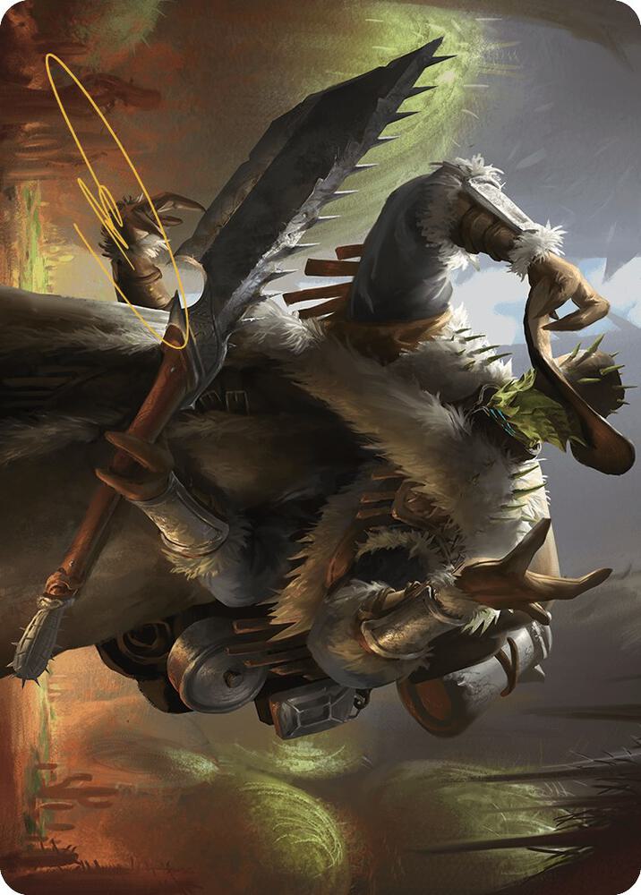 Hardbristle Bandit Art Card (Gold-Stamped Signature)