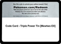 Code Card - Triple Power Tin [Mewtwo EX]