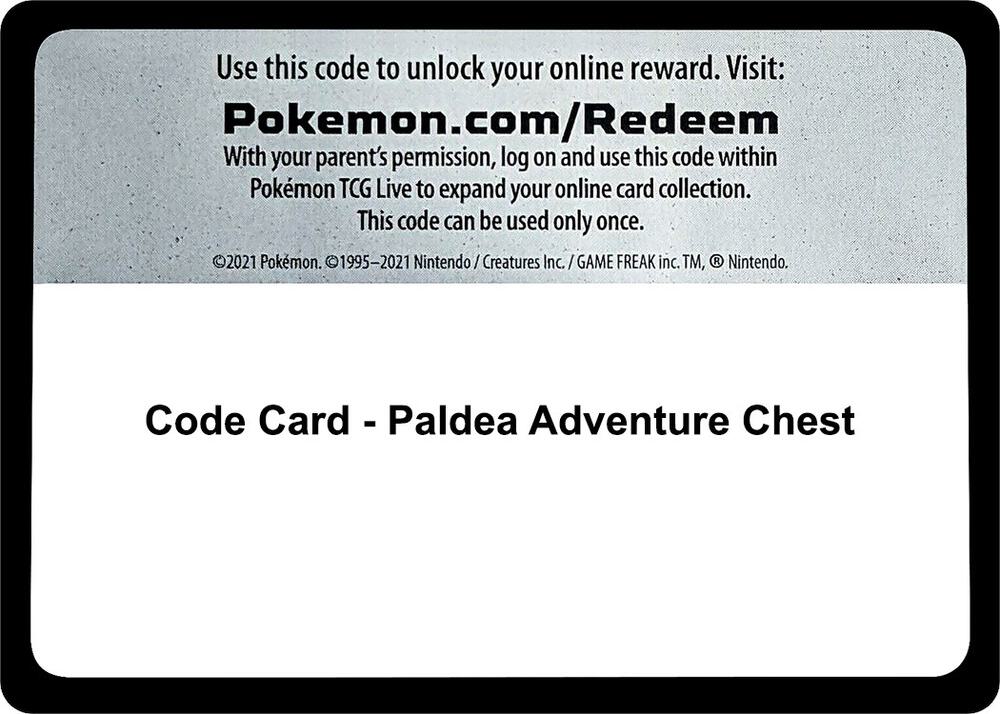 Code Card - Paldea Adventure Chest
