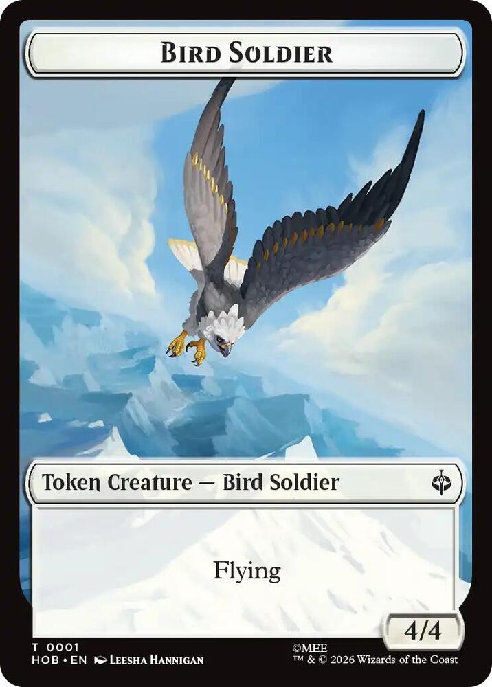 Bird Soldier // Axe Double-Sided Token
