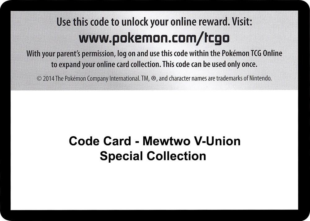 Code Card - Mewtwo V-UNION Special Collection