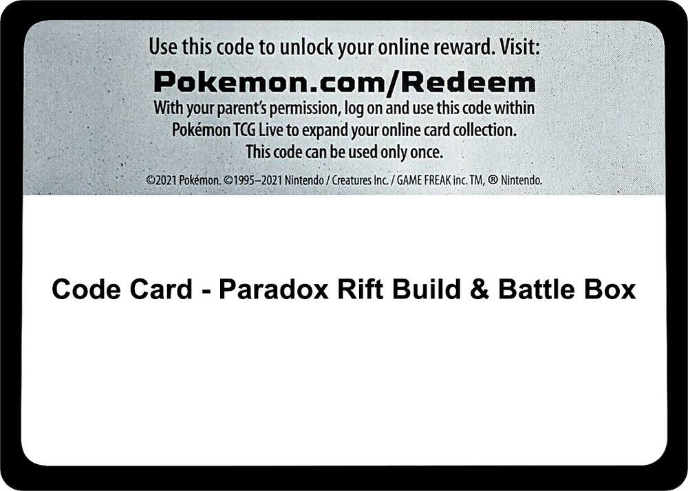 Code Card - Paradox Rift Build & Battle Box