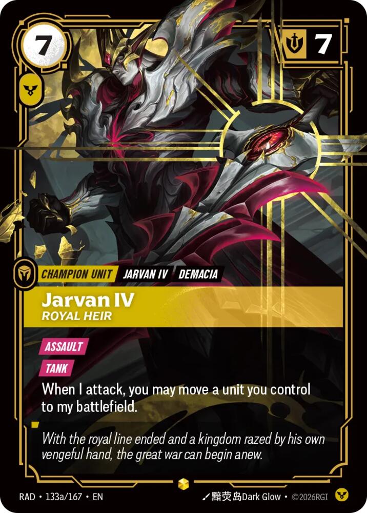 Jarvan IV, Royal Heir (Alternate Art) [Radiance]