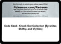 Code Card - Knock Out Collection [Tyranitar, Shiftry, and Vivillon]