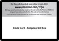 Code Card - Solgaleo GX Box