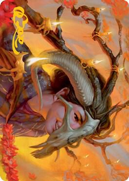 Hedgewitch's Mask Art Card (Gold-Stamped Signature)