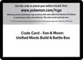 Code Card - Sun & Moon Unified Minds Build & Battle Box