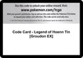 Code Card - Legend of Hoenn Tin [Groudon EX]