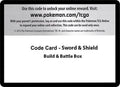 Code Card - Sword & Shield Build & Battle Box