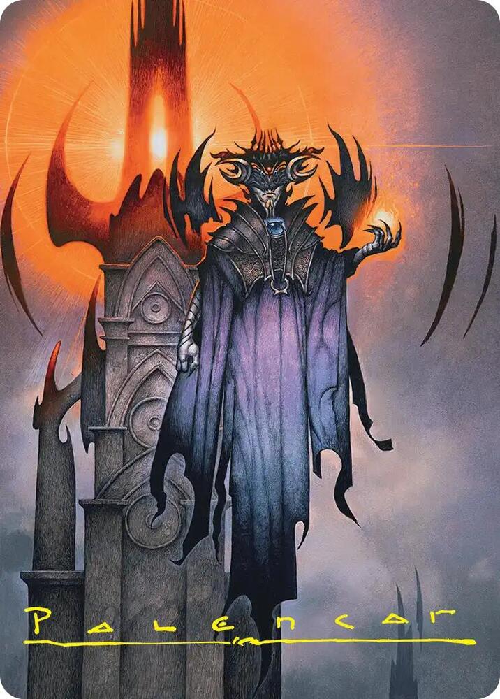 Sauron, the Lidless Eye Art Card (Gold-Stamped Signature)