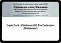 Code Card - Pokemon GO Pin Collection [Bulbasaur]
