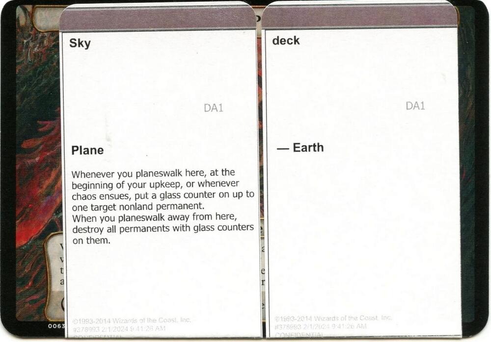 Sky Deck (Black Lotus Unknown Planechase)