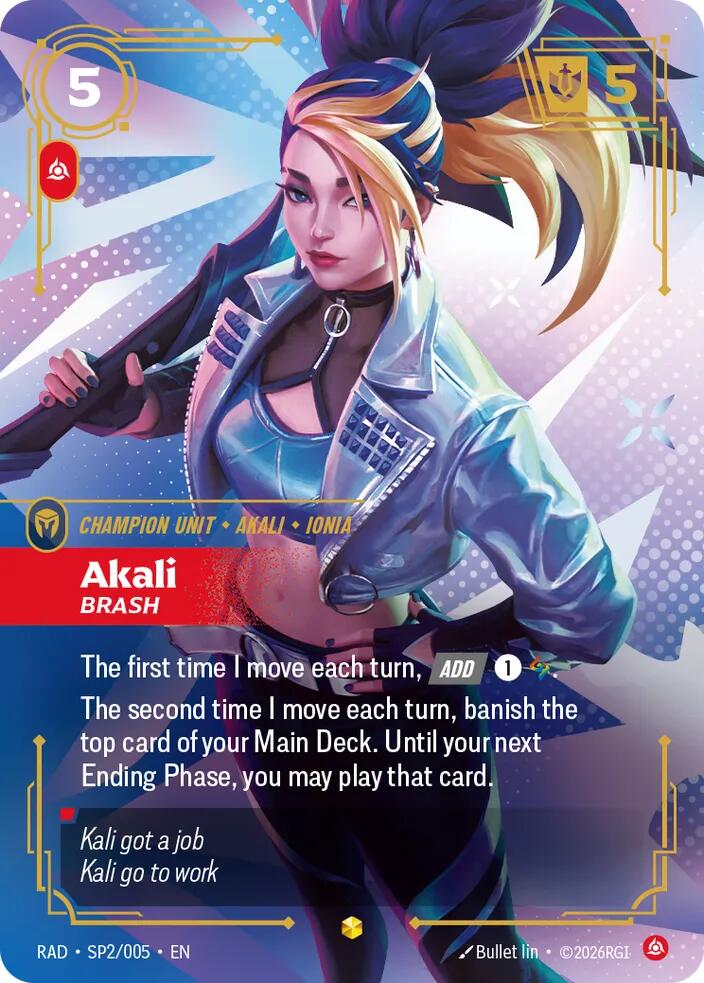 Akali, Brash (K/DA Special Art Card) [Radiance]