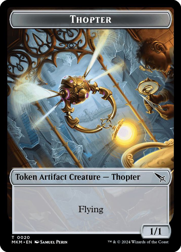 Thopter (0020) // Clue (0014) Double-Sided Token