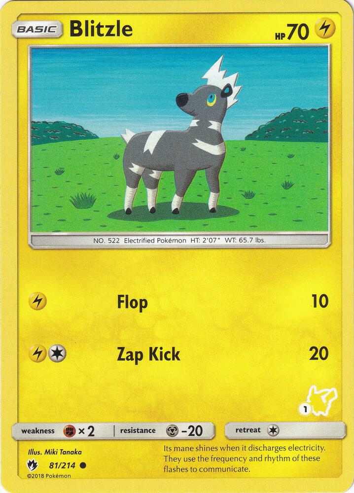 Blitzle - 81/214 (#1 Pikachu Stamped)