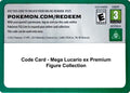 Code Card - Mega Lucario ex Premium Figure Collection