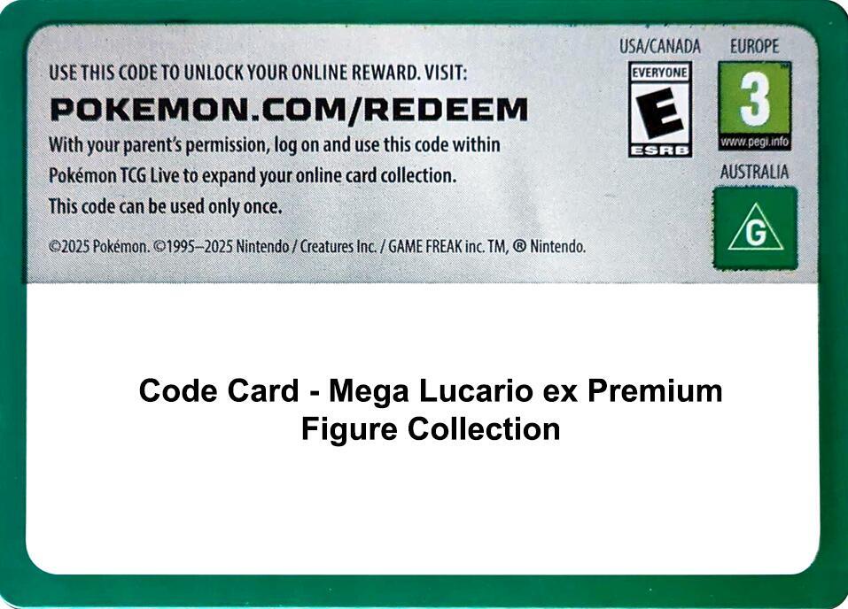 Code Card - Mega Lucario ex Premium Figure Collection