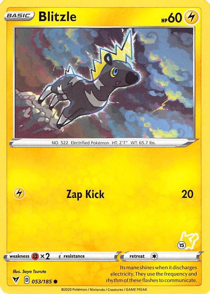 Blitzle - 053/185 (#15 Pikachu Stamped)