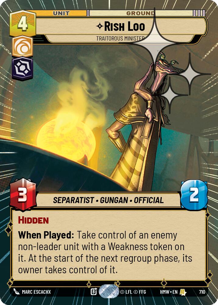 Rish Loo - Traitorous Minister (Hyperspace Foil) [Homeworlds]