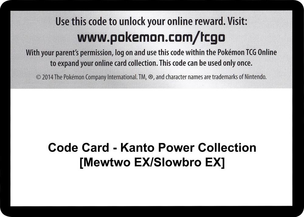 Code Card - Kanto Power Collection [Mewtwo EX/Slowbro EX]