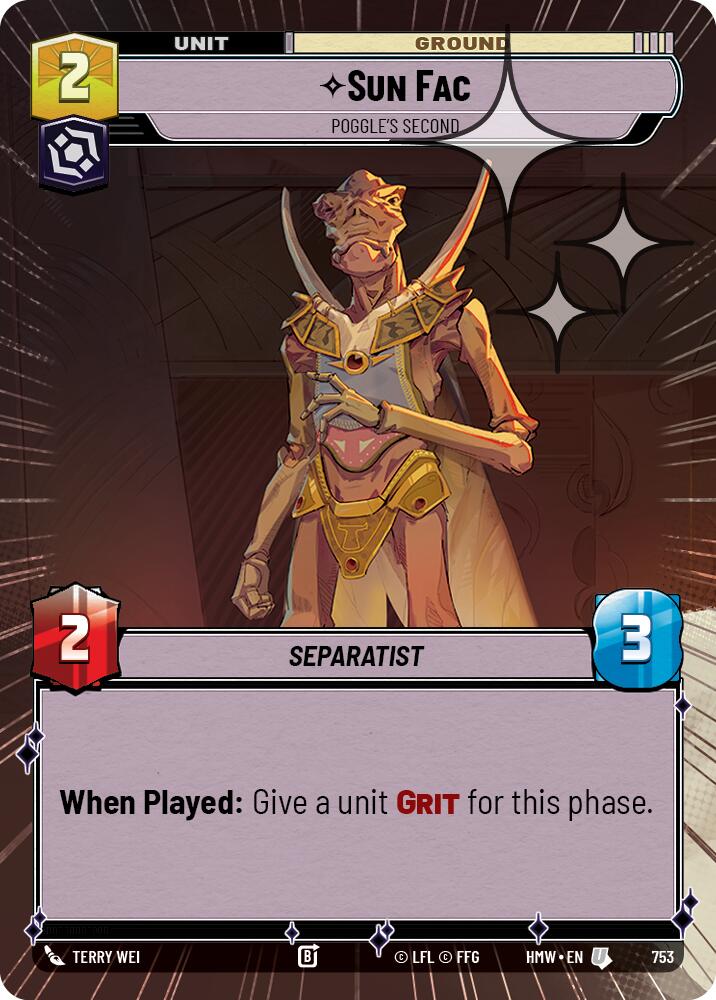 Sun Fac - Poggle's Second (Hyperspace Foil) [Homeworlds]