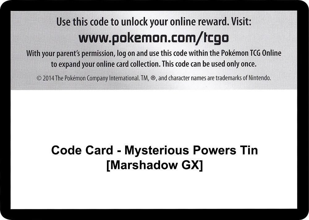 Code Card - Mysterious Powers Tin [Marshadow GX]