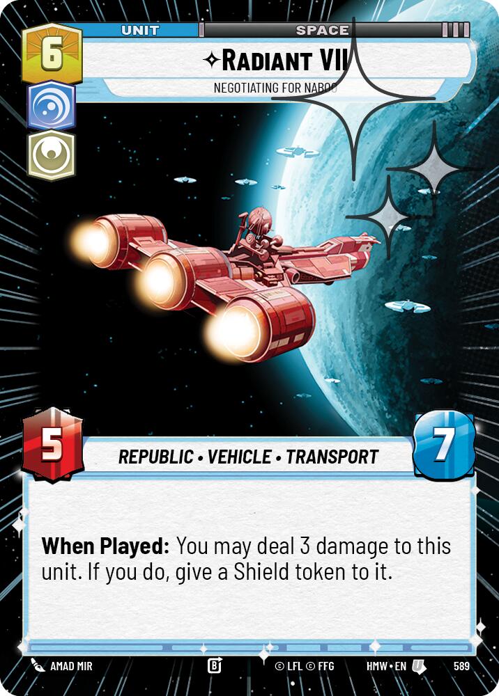 Radiant VII - Negotiating for Naboo (Hyperspace Foil) [Homeworlds]