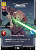 Saesee Tiin - Courageous Warrior (Serialized)