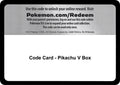 Code Card - Pikachu V Box